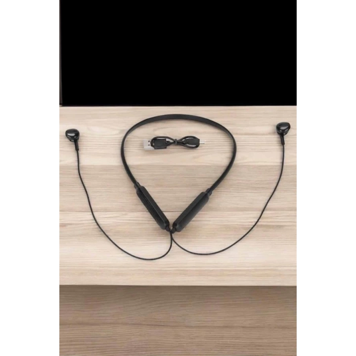 BFS Kablolu Boyun Askılı Dijital Göstergeli Bluetooth Kulaklığı 60 Saat