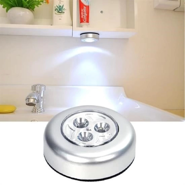 BFS  Kablosuz Spot Pilli Dokunmatik Led Lamba 3 Ledli Dolap Lambası
