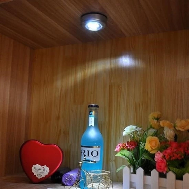 BFS  Kablosuz Spot Pilli Dokunmatik Led Lamba 3 Ledli Dolap Lambası