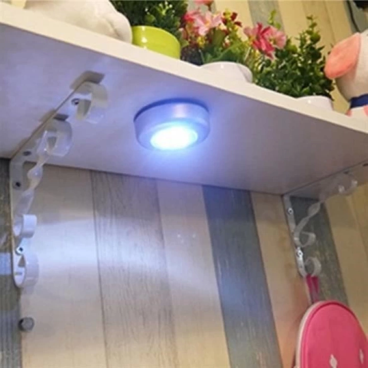 BFS  Kablosuz Spot Pilli Dokunmatik Led Lamba 3 Ledli Dolap Lambası
