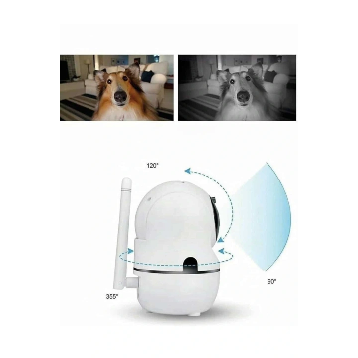 BFS Kablosuz Wifi Destekli Akıllı Güvenlik Kamerası Hareket Sensörlü