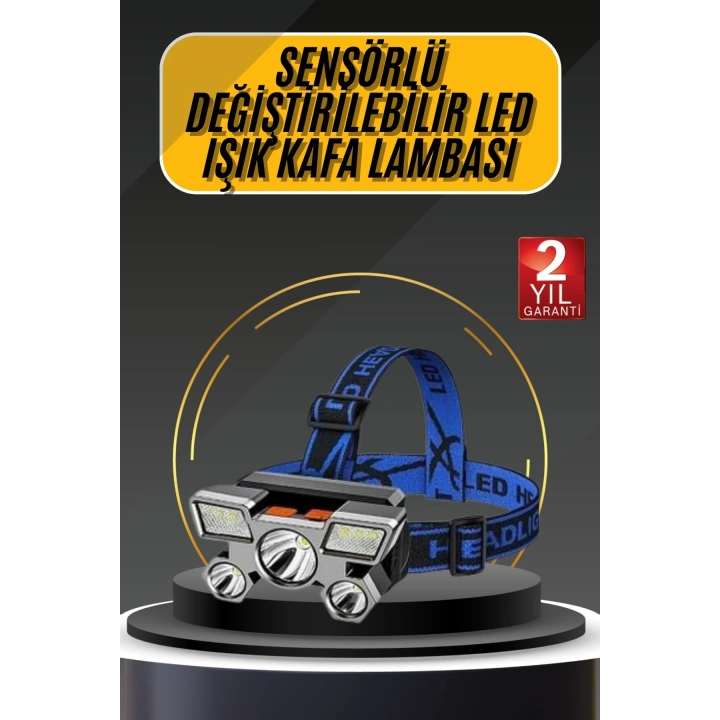 BFS Kafa Lambası 800 Lümen 4 Mod Yüksek Işık Flaşörlü Şarjlı Led Lamba