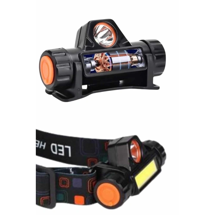 BFS Kafa Lambası Çalışma Işığı Süper Parlak Mıknatıslı Lityum Lion Pilli