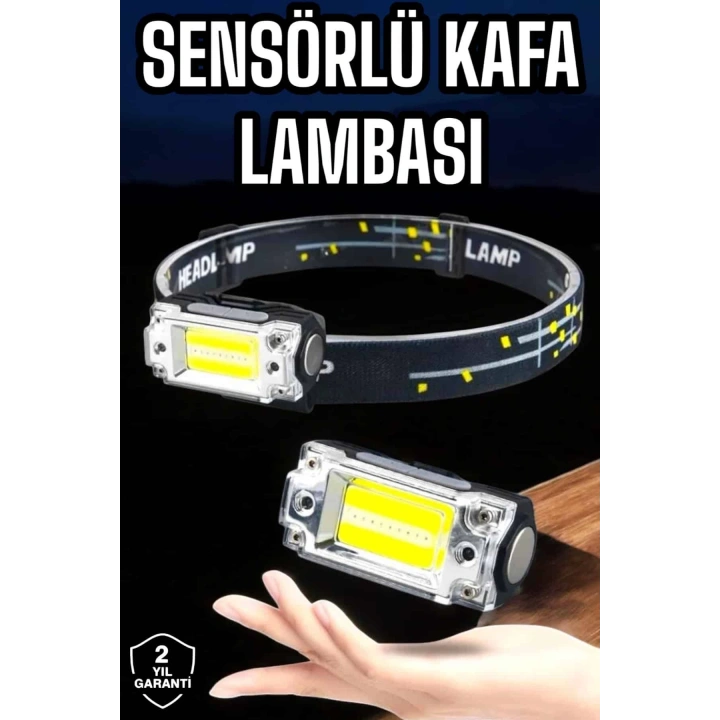 BFS Kafa Lambası El Fenerli Kamp Lambası USB Şarjlı Esnek Lamba