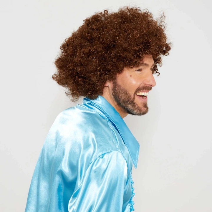 BFS  Kahve Renk Kıvırcık Afro Bonus Peruk