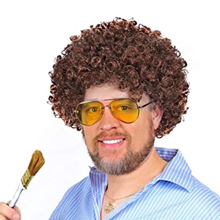 BFS   Kahve Renk Kıvırcık Afro Bonus Peruk