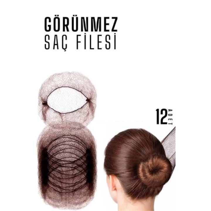 BFS  KAHVE Saç Filesi Görünmez 12 ADET