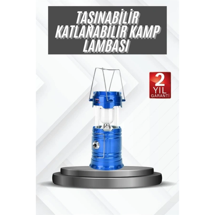 BFS Kamp Lambası Güneş Enerjili Led Lamba Işıldak Şarjlı Powerbank Özellikli