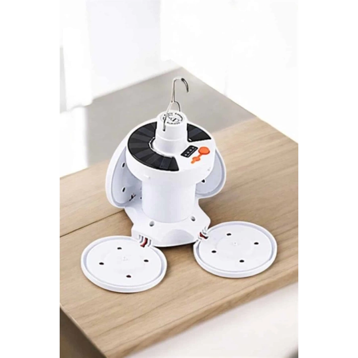 BFS Kamp Lambası Işıldak Beyaz Işık Güneş Enerjili Solar Aydınlatma 5 Kanatlı Katlanabilir