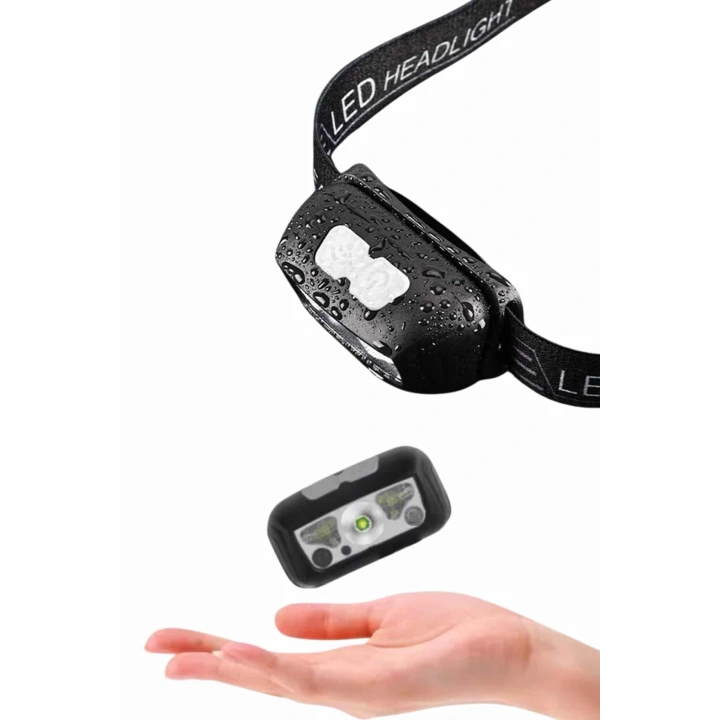 BFS Kamp Lambası Kafa Feneri Kafa Lambası Ayarlanabilir Sensörlü Şarjlı