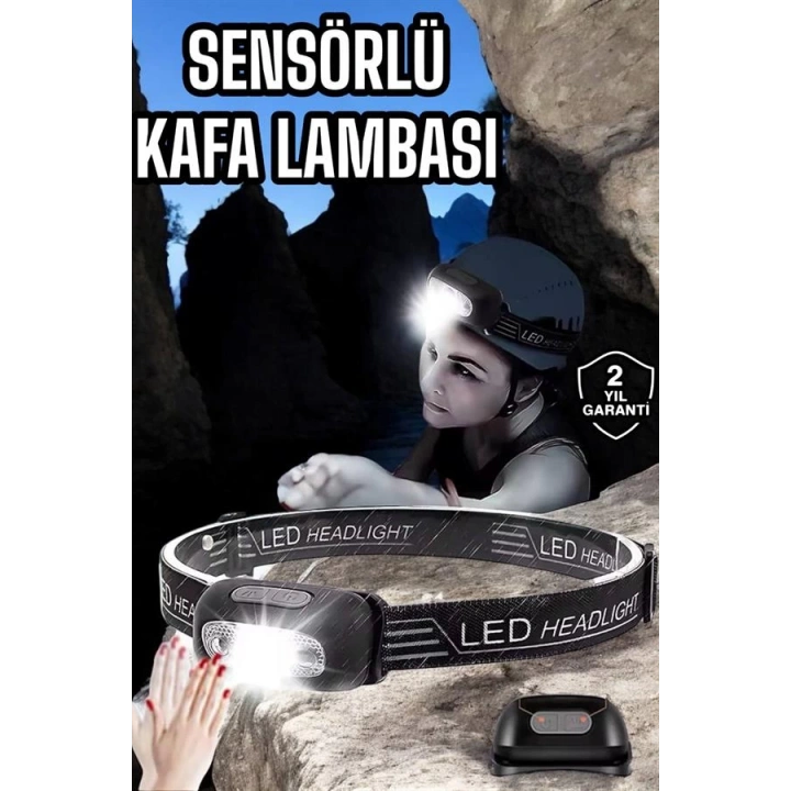 BFS Kamp Lambası Led Işık Kafa Lambası Balıkçı Lambası Ayarlanabilir