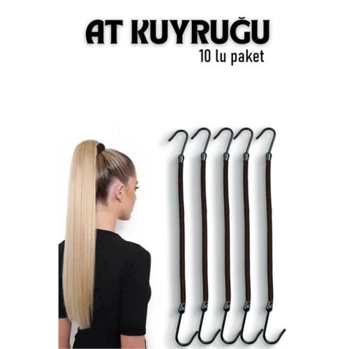 BFS  Kancalı At Kuyruğu Lastik Toka 10 ADET