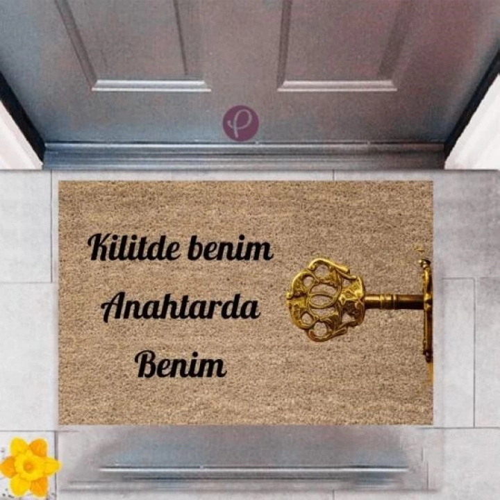 BFS Kapı Önü Paspası Dekoratif Dijital Baskı Anahtar P-2483