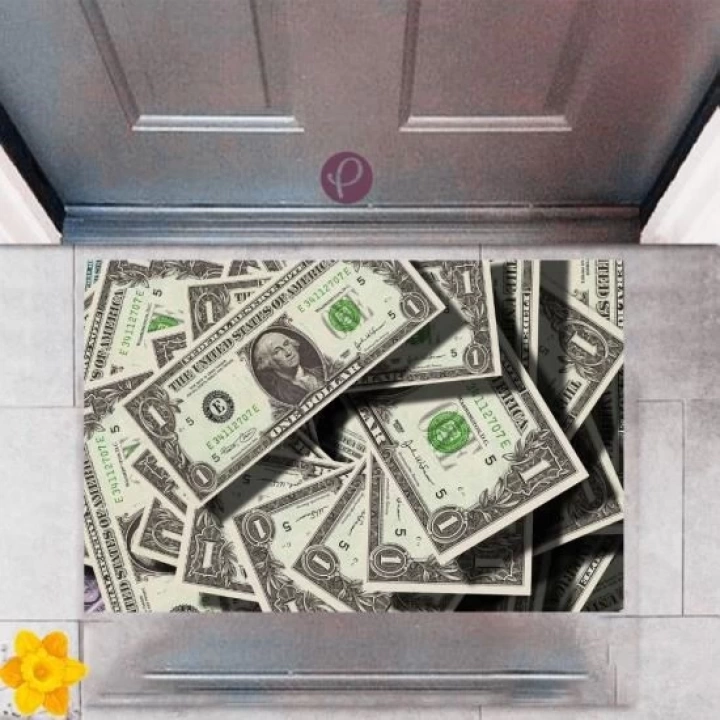 BFS Kapı Önü Paspası Dekoratif Dijital Baskı Dolar P-2331