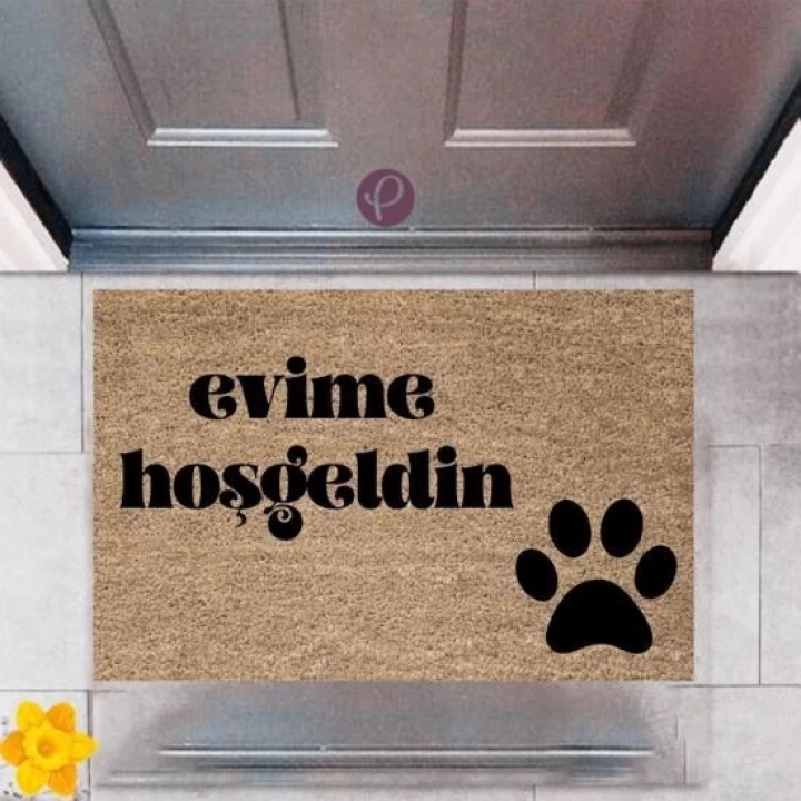 BFS Kapı Önü Paspası Dekoratif Dijital Baskı Evime Hoşgeldin P-2426
