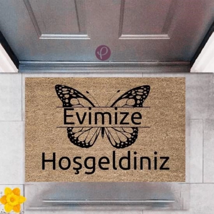 BFS Kapı Önü Paspası Dekoratif Dijital Baskı Evimize Hoşgeldiniz P-2373