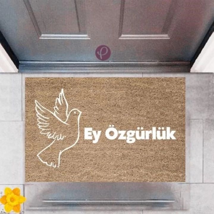 BFS Kapı Önü Paspası Dekoratif Dijital Baskı Ey Özgürlük P-2411