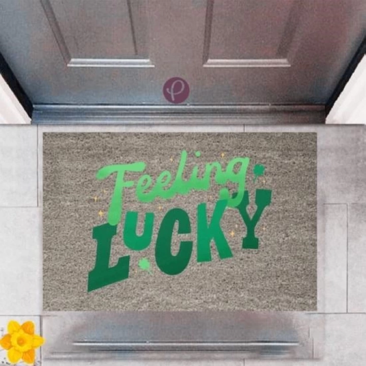 BFS Kapı Önü Paspası Dekoratif Dijital Baskı Feeling Lucky P-2360