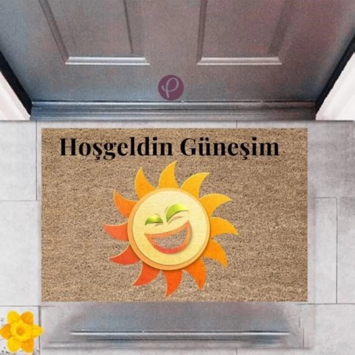 BFS Kapı Önü Paspası Dekoratif Dijital Baskı Güneş P-2435