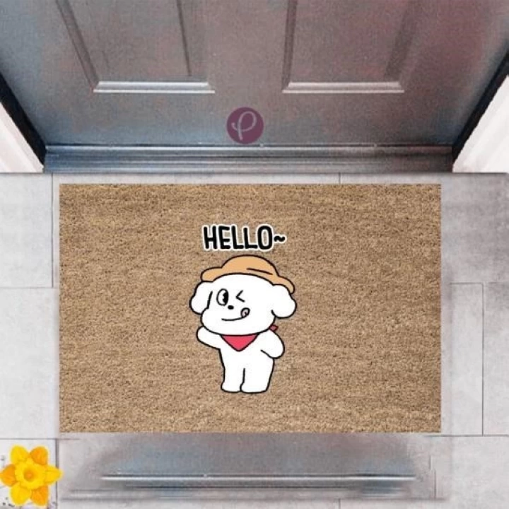 BFS Kapı Önü Paspası Dekoratif Dijital Baskı Hello   P-2369