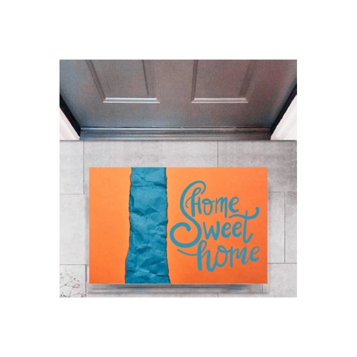 BFS Kapı Önü Paspası Dekoratif Dijital Baskı Home Sweet Home P-2328