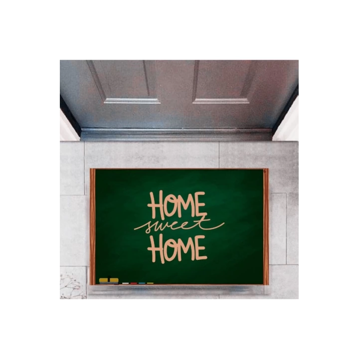 BFS Kapı Önü Paspası Dekoratif Dijital Baskı Home Sweet Home P-2332