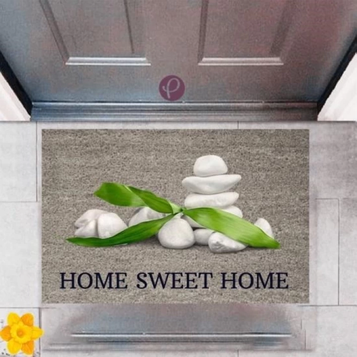 BFS Kapı Önü Paspası Dekoratif Dijital Baskı Home Sweet Home P-2457