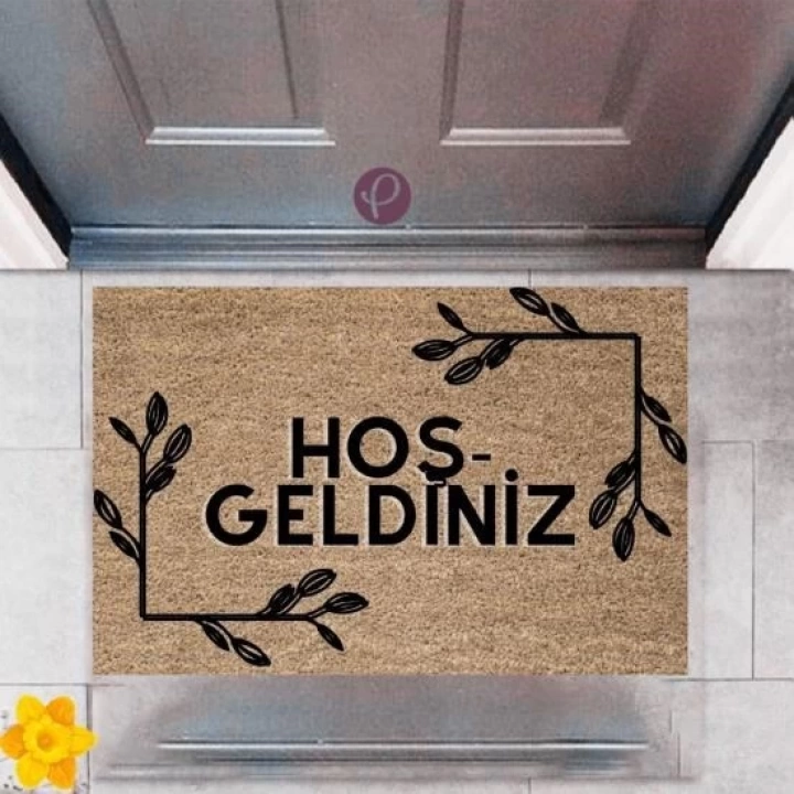 BFS Kapı Önü Paspası Dekoratif Dijital Baskı Hoşgeldiniz P-2310
