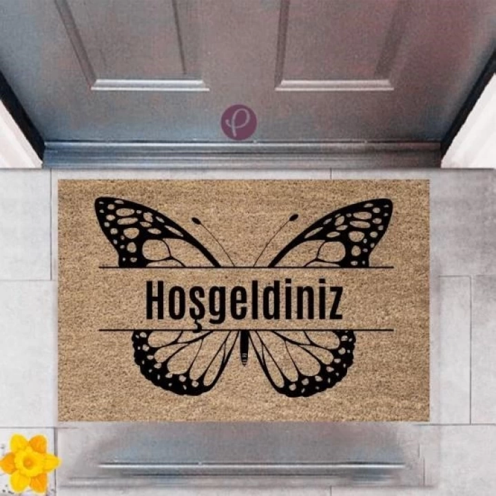 BFS Kapı Önü Paspası Dekoratif Dijital Baskı Hoşgeldiniz P-2371