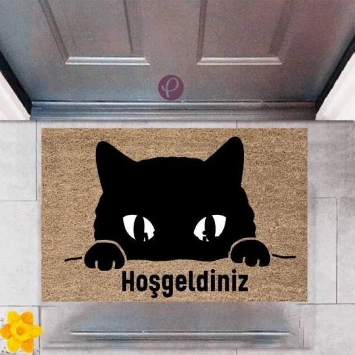BFS Kapı Önü Paspası Dekoratif Dijital Baskı Hoşgeldiniz P-2414