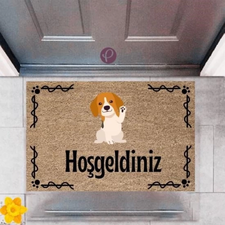 BFS Kapı Önü Paspası Dekoratif Dijital Baskı Hoşgeldiniz P-2417