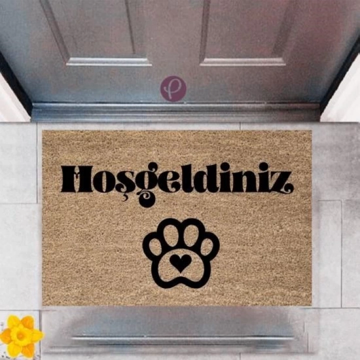 BFS Kapı Önü Paspası Dekoratif Dijital Baskı Hoşgeldiniz P-2424