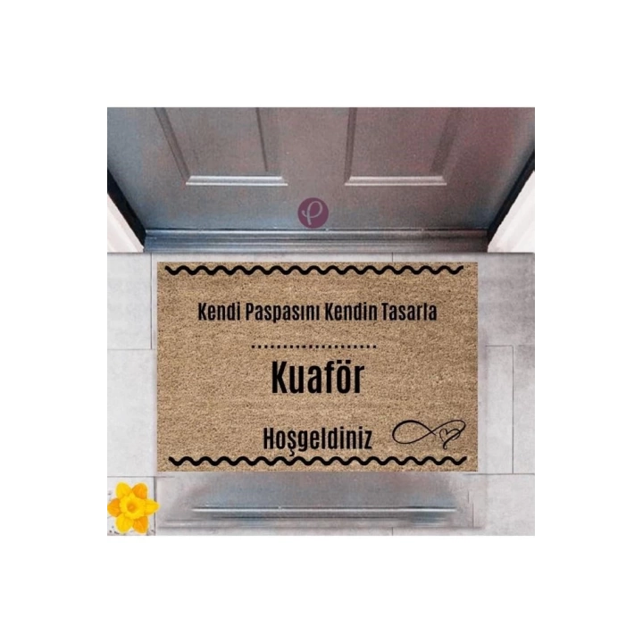 BFS Kapı Önü Paspası Dekoratif Dijital Baskı Kuaför P-2557