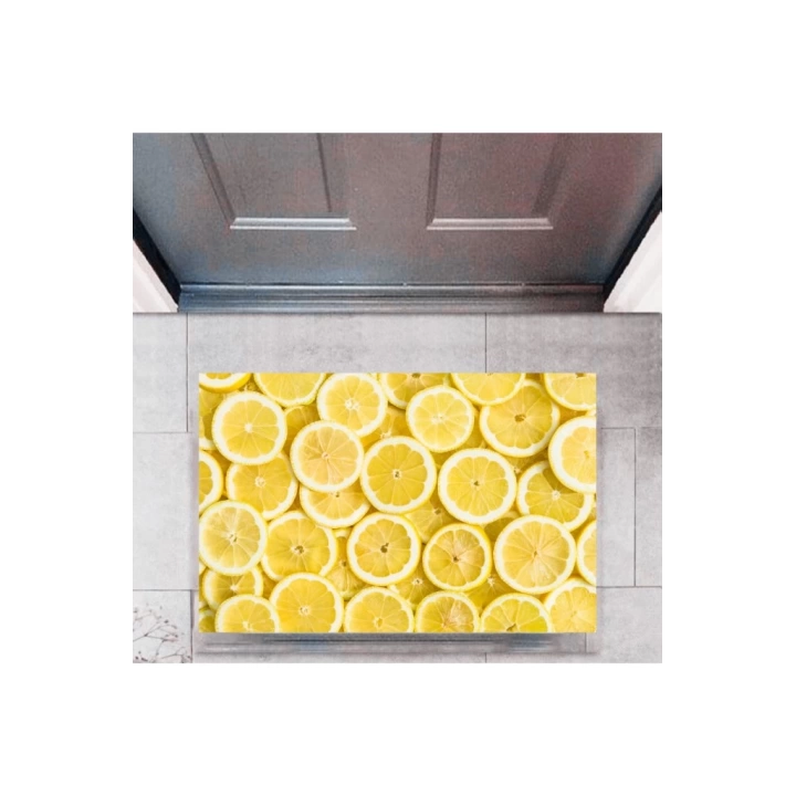 BFS Kapı Önü Paspası Dekoratif Dijital Baskı Limon P-2327