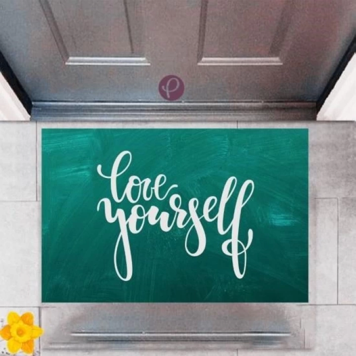BFS Kapı Önü Paspası Dekoratif Dijital Baskı Love Yourself P-2333