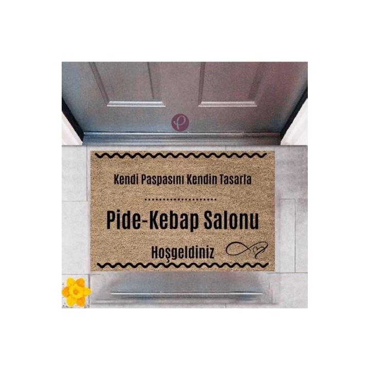 BFS Kapı Önü Paspası Dekoratif Dijital Baskı Pide-Kebap Salonu P-2553