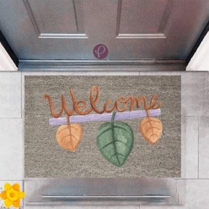 BFS Kapı Önü Paspası Dekoratif Dijital Baskı Welcome P-2353