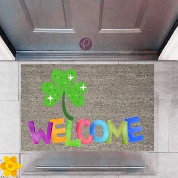 BFS Kapı Önü Paspası Dekoratif Dijital Baskı Welcome P-2357