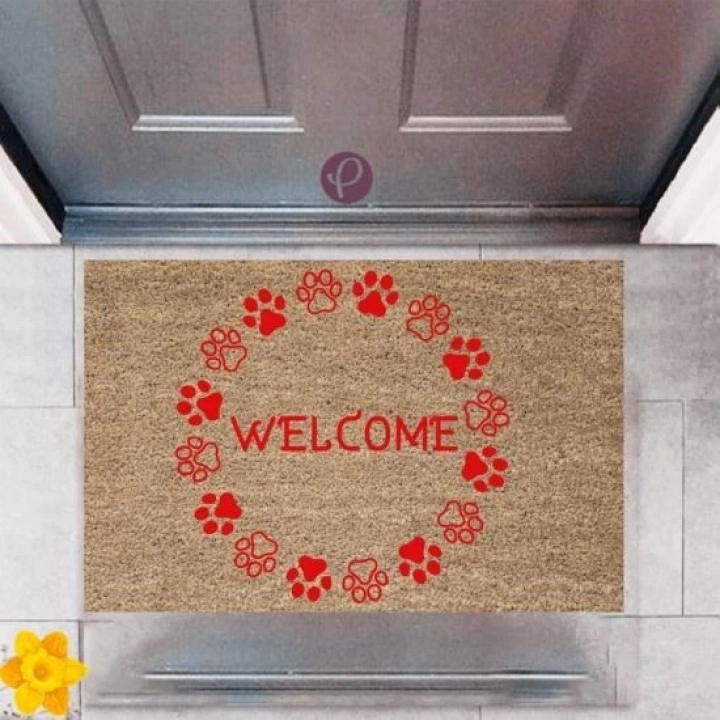 BFS Kapı Önü Paspası Dekoratif Dijital Baskı Welcome P-2470