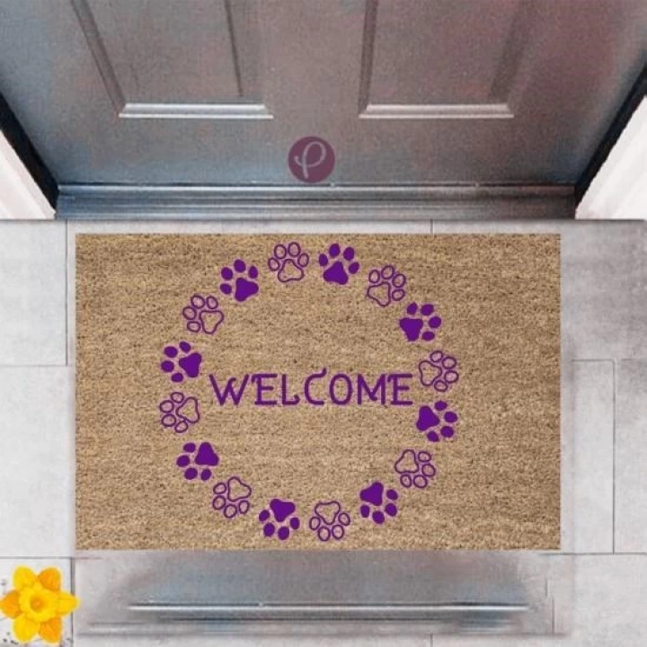 BFS Kapı Önü Paspası Dekoratif Dijital Baskı Welcome P-2471