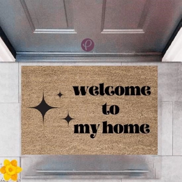 BFS Kapı Önü Paspası Dekoratif Dijital Baskı Welcome to My Home P-2425