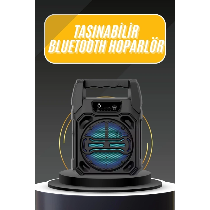 BFS Karaoke Mikrofonlu Fm Radyolu Bluetooth Hoparlör Yüksek Ses Kaliteli