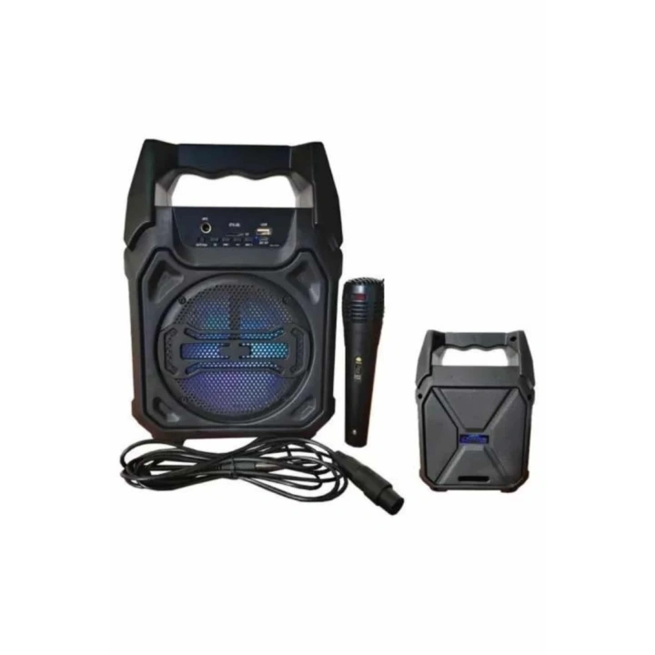 BFS Karaoke Mikrofonlu Fm Radyolu Bluetooth Hoparlör Yüksek Ses Kaliteli