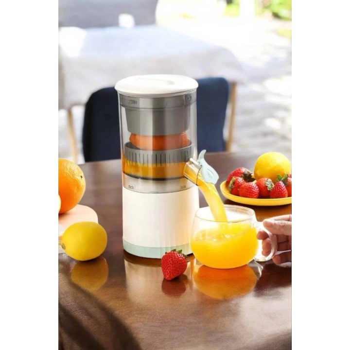 BFS Katı Meyve Sıkacağı Taşınabilir USB Şarjlı Pratik Paslanmaz Çelik Bıçaklı