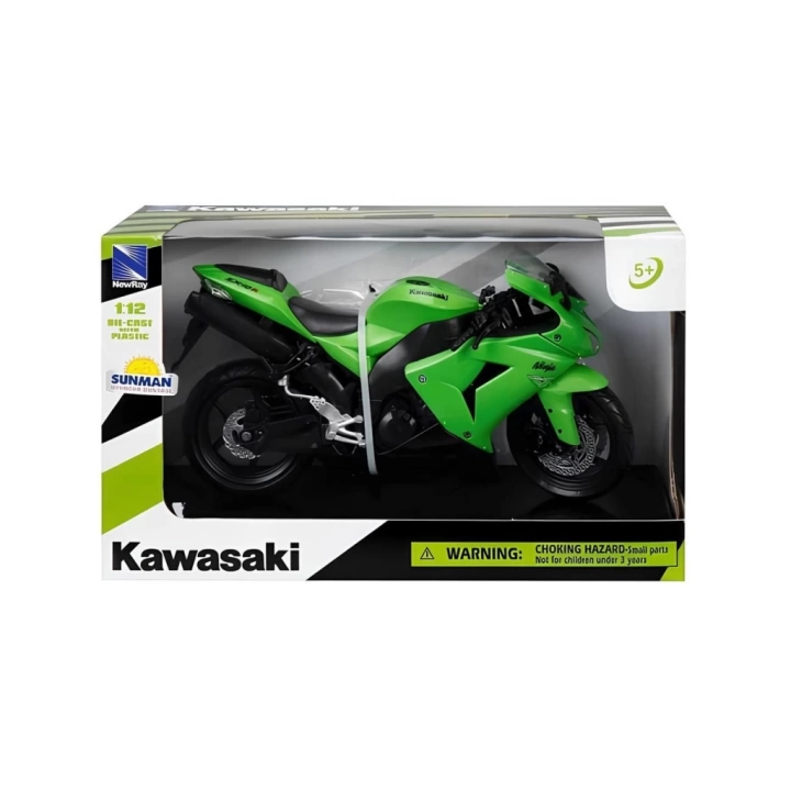 BFS   Kawasaki 1/12 Zx-10r 2006 Model Yeşil Motorsiklet