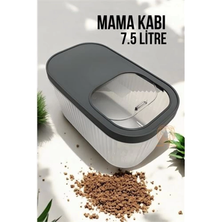 BFS Kedi ve Köpek Mama Saklama Kabı Sürgülü Kapaklı 7.5 Litre