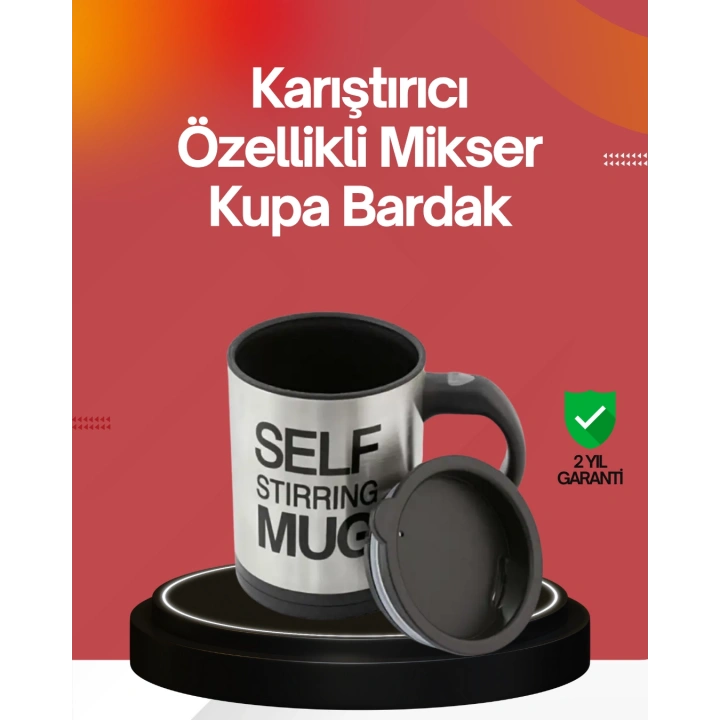 BFS Kendi Kendini Karıştıran Termos Kupa | Güçlü Motor ve Çift Katmanlı Isı Koruma