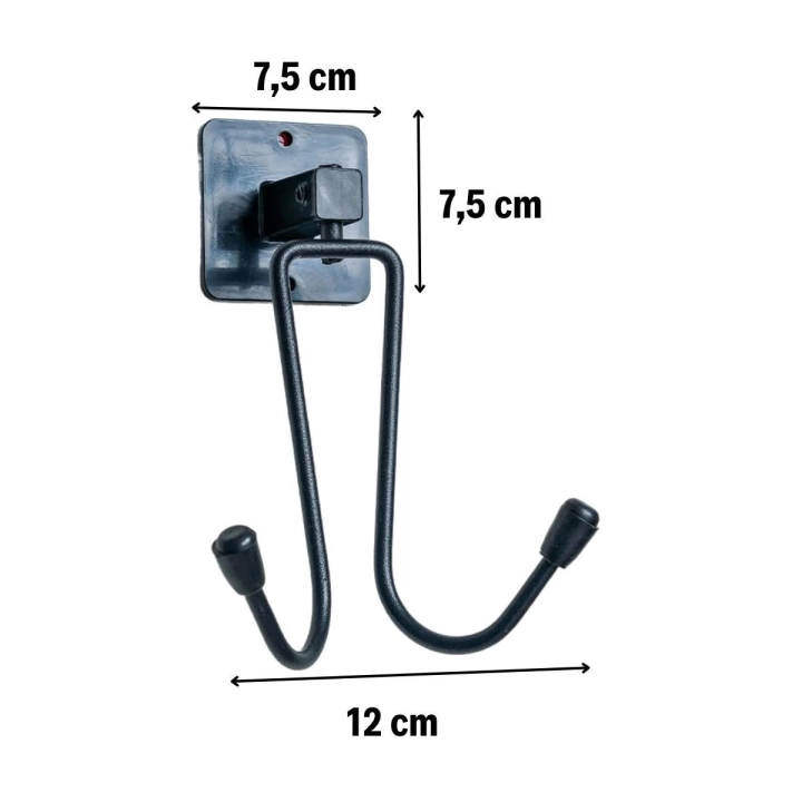 BFS  Kendiliğinden Yapışkanlı Siyah Paslanmaz Metal Bornoz ve Havlu Askılığı