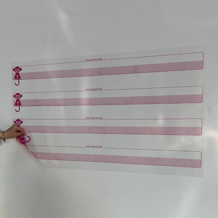 BFS  Kılavuz Çizgili Akıllı Kağıt Yazı Tahtası Duvarda İz Bırakmaz Statik Yeni Müfredata Uygun 100x56cm