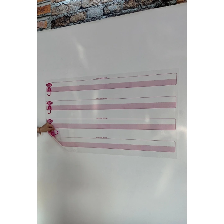 BFS  Kılavuz Çizgili Akıllı Kağıt Yazı Tahtası Duvarda İz Bırakmaz Statik Yeni Müfredata Uygun 100x56cm